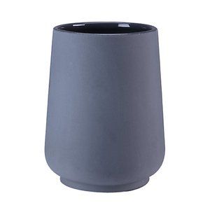 GRAY color Haven Daylesford 10" tall BREAKABLE CERAMIC Bathroom Wastebasket